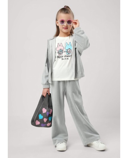 CLE Брюки дев. 867343ю, св.серый