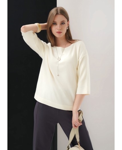 CLE Джемпер жен. 264642/198вн, молочный