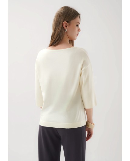 CLE Джемпер жен. 264642/198вн, молочный