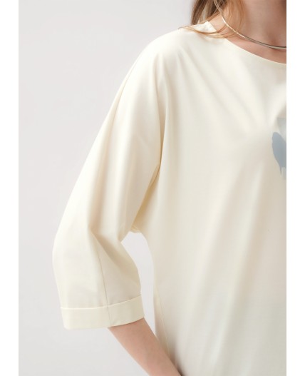 CLE Джемпер жен. 267106/198кдп_п, молочный