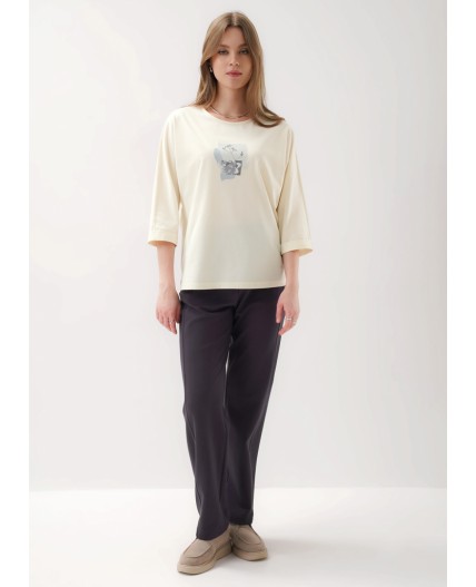 CLE Джемпер жен. 267106/198кдп_п, молочный