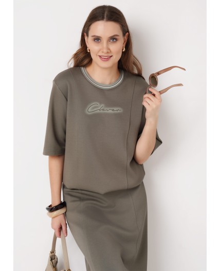 CLE Джемпер жен. 267121/199зп_п, хаки