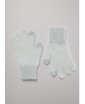 CLE Перчатки дет. 543478ак сенс, молочный/люрекс серебро