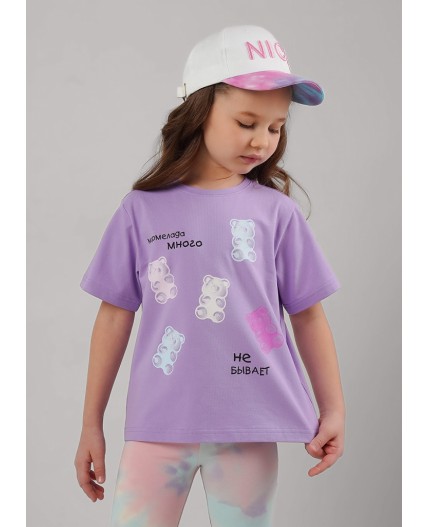 CLE Футболка дев. 866898г_п, св.фиолетовый
