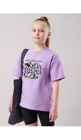 CLE Футболка дев. 866899г_п2, св.фиолетовый