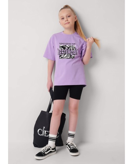 CLE Футболка дев. 866899г_п2, св.фиолетовый