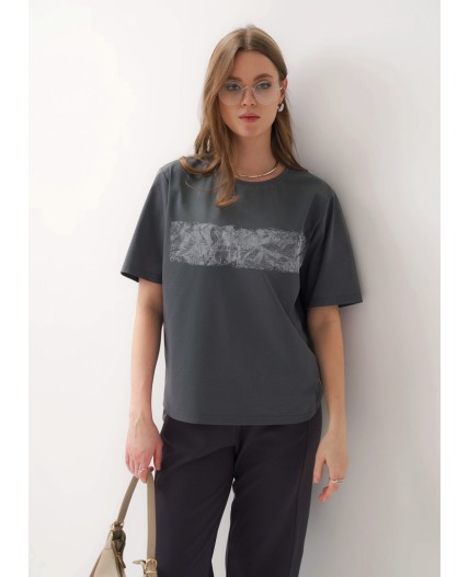 CLE Футболка жен. 267107/198кдп_п, т.серый