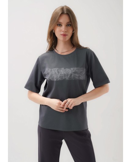 CLE Футболка жен. 267107/198кдп_п, т.серый
