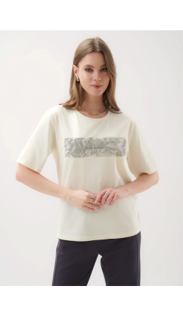 CLE Футболка жен. 267107/198кдп_п, молочный