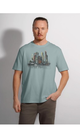 CLE Футболка муж. 562695/11кд maxi_п, т.бирюзовый