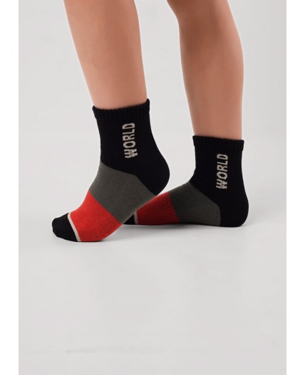 CLE Носки дет.С1607 16-18,18-20 трек мал, чёрный