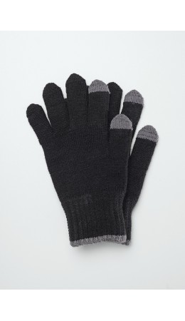 CLE Перчатки дет. 533687ак, чёрный/меланж серый