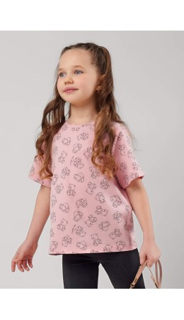 CLE Футболка дев. 866898гн, розовый/чёрный