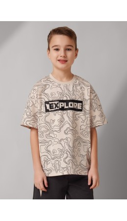 CLE Футболка мал. 865756/12кдн_п, бежевый/чёрный