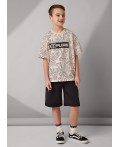 CLE Футболка мал. 865756/12кдн_п, бежевый/чёрный