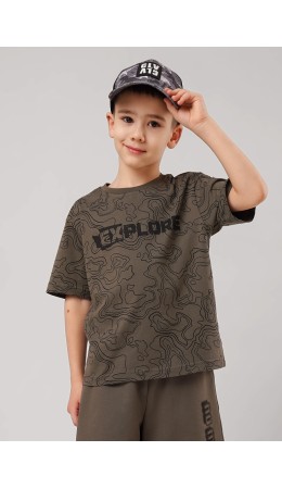 CLE Футболка мал. 865769/12кдн_п, т.хаки/чёрный