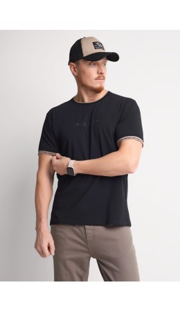 CLE Футболка муж. 562144/03г_п, чёрный/т.бежевый