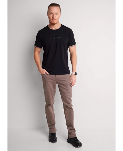 CLE Футболка муж. 562144/03г_п, чёрный/т.бежевый