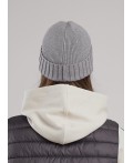 CLE Шапка 564656вн, меланж серый
