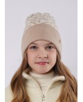 CLE Шапка дет. 564639вн, бежевый/белый