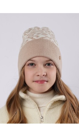 CLE Шапка дет. 564639вн, бежевый/белый