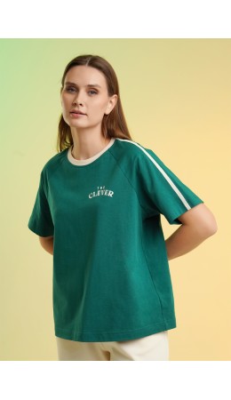 CLE LF26-100 Футболка жен. Карелия, т.зелёный