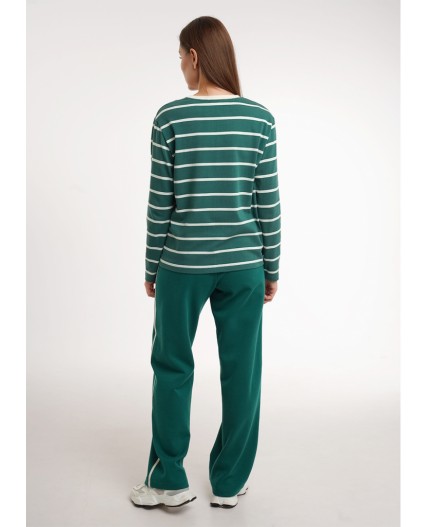 CLE LF26-100/3 Фуфайка жен. Карелия, т.зелёный/молочный