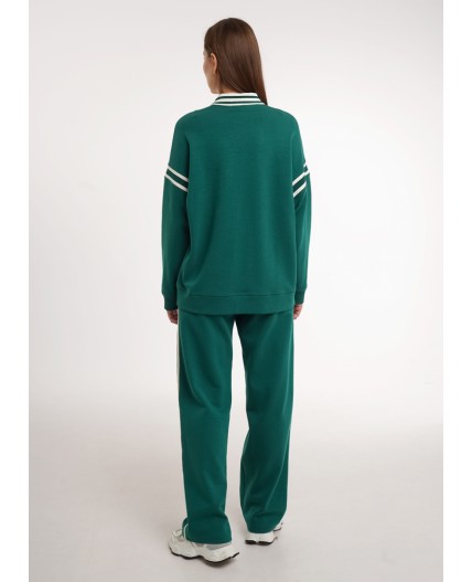 CLE LH26-100 Джемпер жен. Карелия, т.зелёный