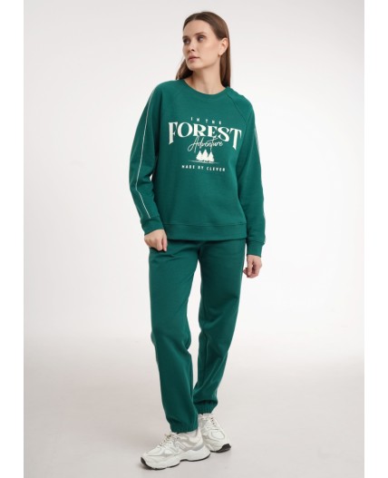 CLE LSW26-100/1 Джемпер жен. Карелия, т.зелёный