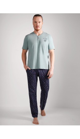 CLE MHP560423/2 Набор одежды муж., св.зелёный/т.синий