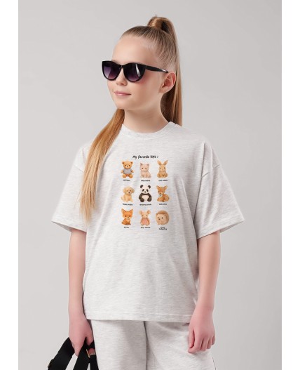 CLE Джемпер дев. 866885/13кдп_п, меланж св.серый