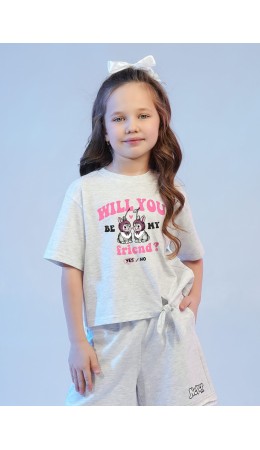 CLE Джемпер дев. 867354/13кдп_п, меланж св.серый