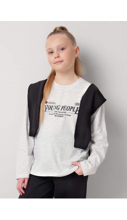 CLE Джемпер дев. 867357/13кдп_п, меланж св.серый