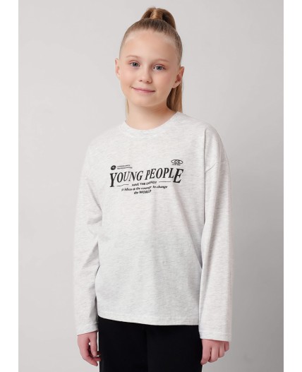 CLE Джемпер дев. 867357/13кдп_п, меланж св.серый