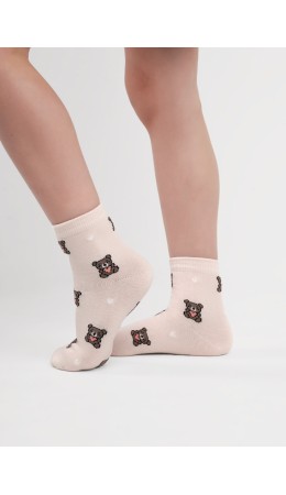 CLE Носки дет.С1602 16-18,18-20 холидэй дев, молочный