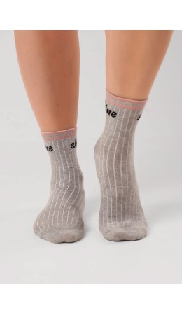 CLE Носки дет.С1603 18-20 холидэй дев, меланж серый