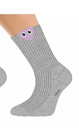 CLE Носки дет.С1605 18-20 холидэй дев, меланж серый