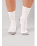 CLE Носки жен.S243 fashion база хл+эл, белый/меланж серый