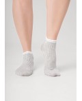 CLE Носки жен.Д5601 fashion база укороч, меланж серый
