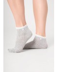 CLE Носки жен.Д5601 fashion база укороч, меланж серый
