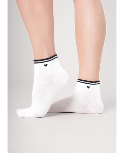 CLE Носки жен.Д5601 fashion база укороч, белый