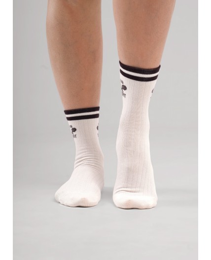 CLE Носки жен.Д5639 карелия хл+эл, молочный