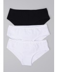 CLE Трусы дев.(набор) GSH5576 3 шт, белый/чёрный