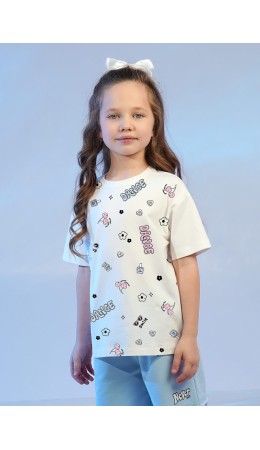 CLE Футболка дев. 866748/13кд_п, молочный