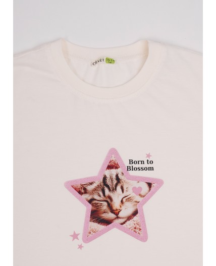 CLE Футболка дев. 866885/13кд_п, молочный