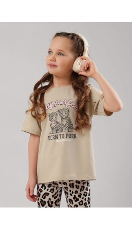 CLE Футболка дев. 866898г_п, бежевый