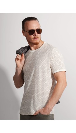 CLE Футболка муж. 562538/10зн, молочный/св.коричневый