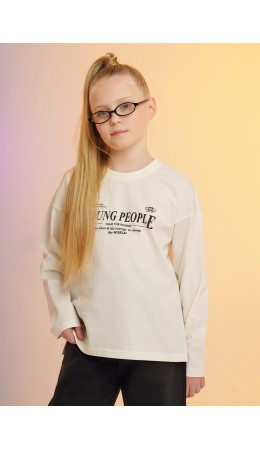 CLE Фуфайка дев. 867357/13кд_п, молочный