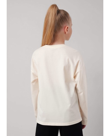 CLE Фуфайка дев. 867357/13кд_п, молочный