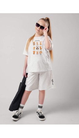 CLE Шорты дев. 867356/13ап_п, меланж св.серый